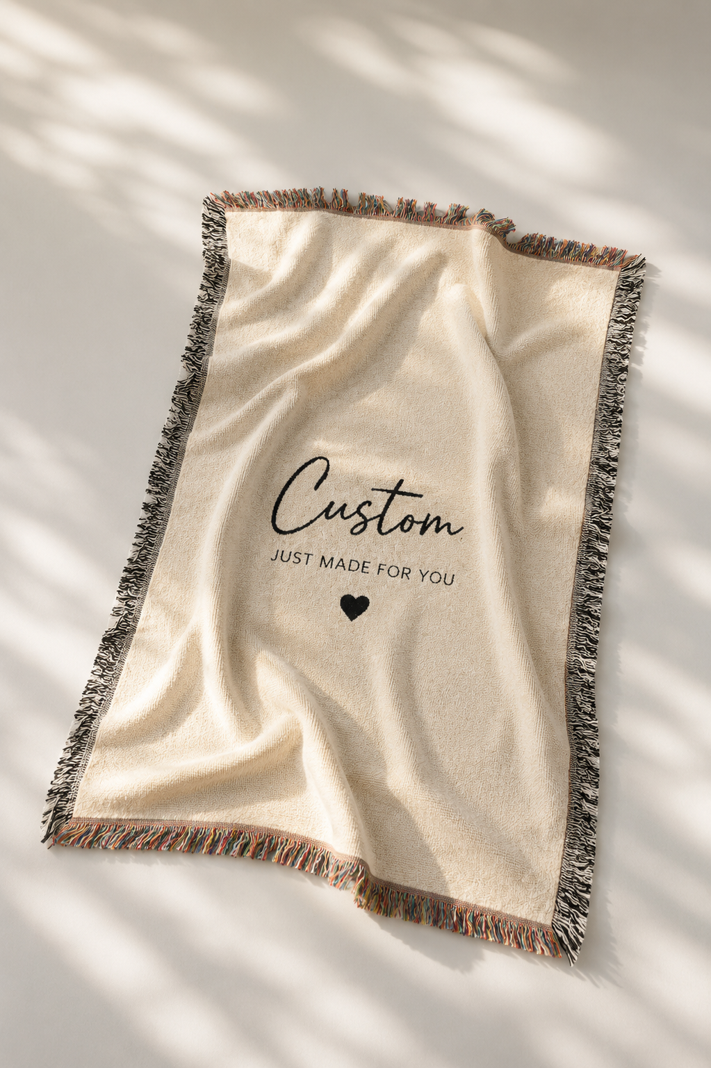 Personalized  Woven Blanket - Custom Throw