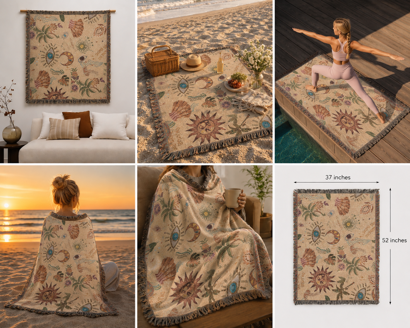 Personalized Lifestyle Woven Blanket - Custom Throw